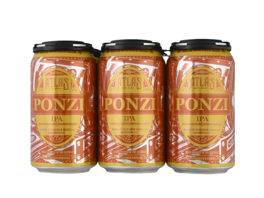 Atlas Brew Works Ponzi India Pale Ale Beer 12-Oz Can 6-Pack