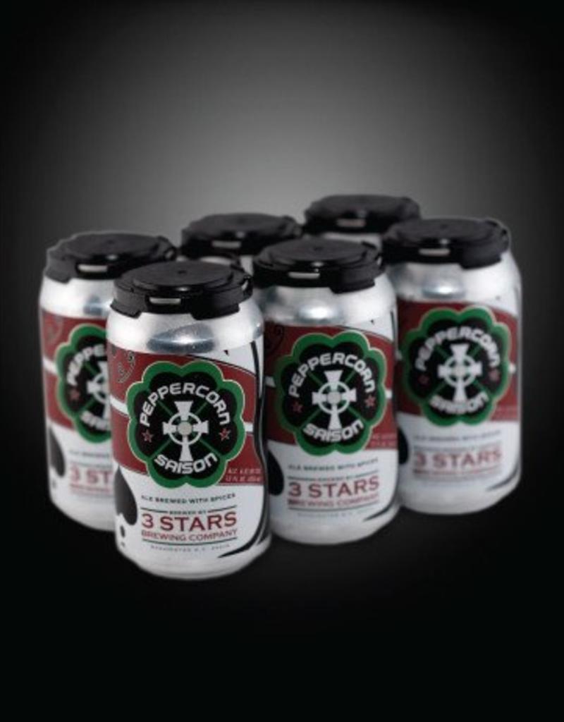 3 STARS BREWING PEPERCORN SAISON 6 PACK CANS