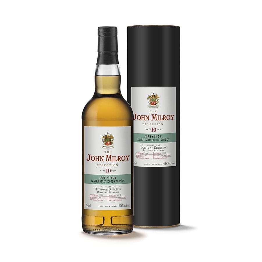 The John Milroy Selection Speyside 10 Year Old Single Malt Scotch Whisky 750ml