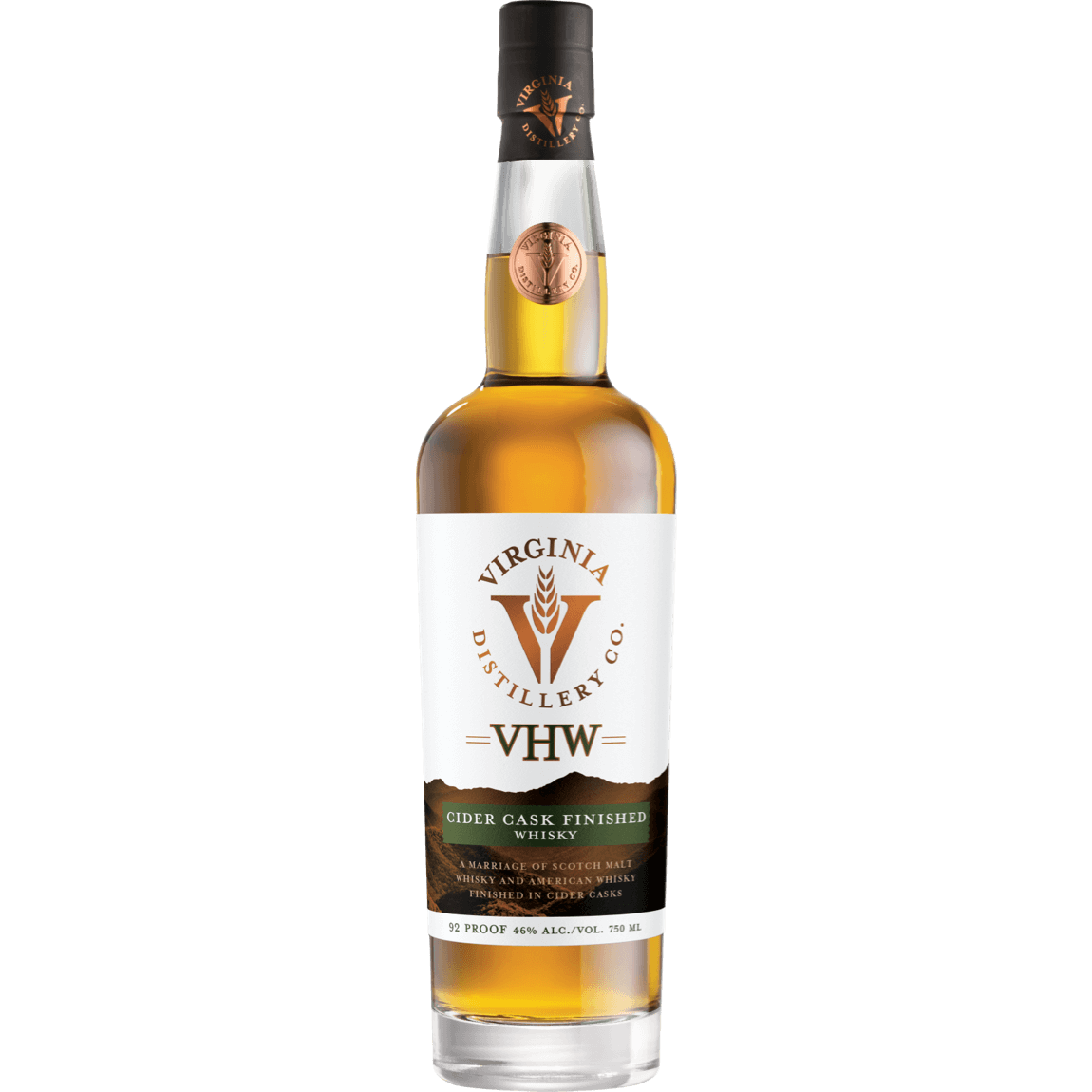 Virginia Distillery Co. VHW Cider Cask Finished Virginia Highland Malt Whisky Regular