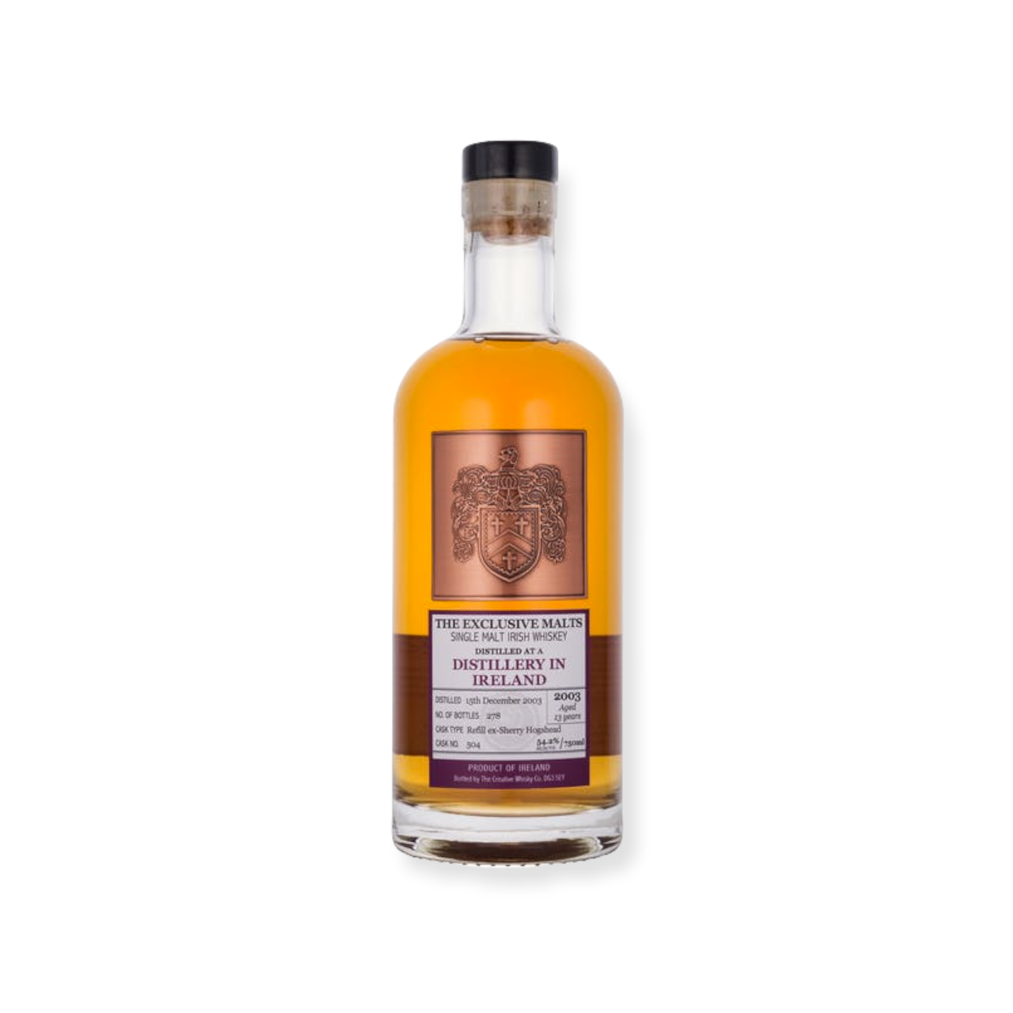 THE EXCLUSIVE MALTS SINGLE MALT IRISH WHISKEY- 13 YEARS 750 ML