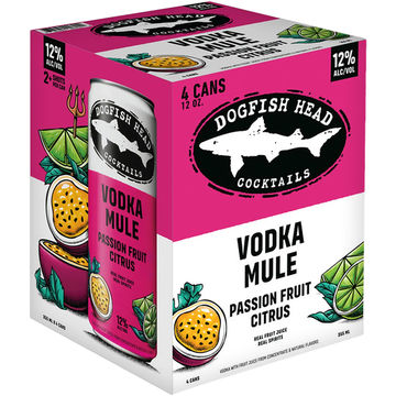 Dogfish Head Vodka Mule Passion Fruit Citrus 12-Oz Can 4-Pack