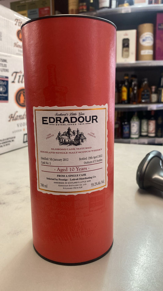 Edradour Oloroso Sherry Cask Matured 10 Year Old Single Malt Scotch Whisky 700ml