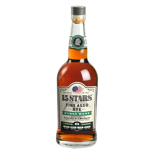 15 Stars Batch 001 6 Years Old First West Fine Aged Rye Whiskey 750ml