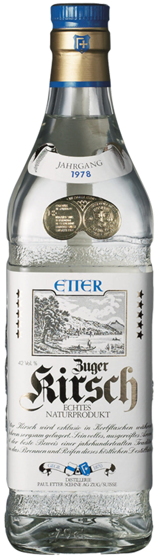 1978 Etter Kirsch A.O.P Zug La Fine Eau-de-vie 700ml