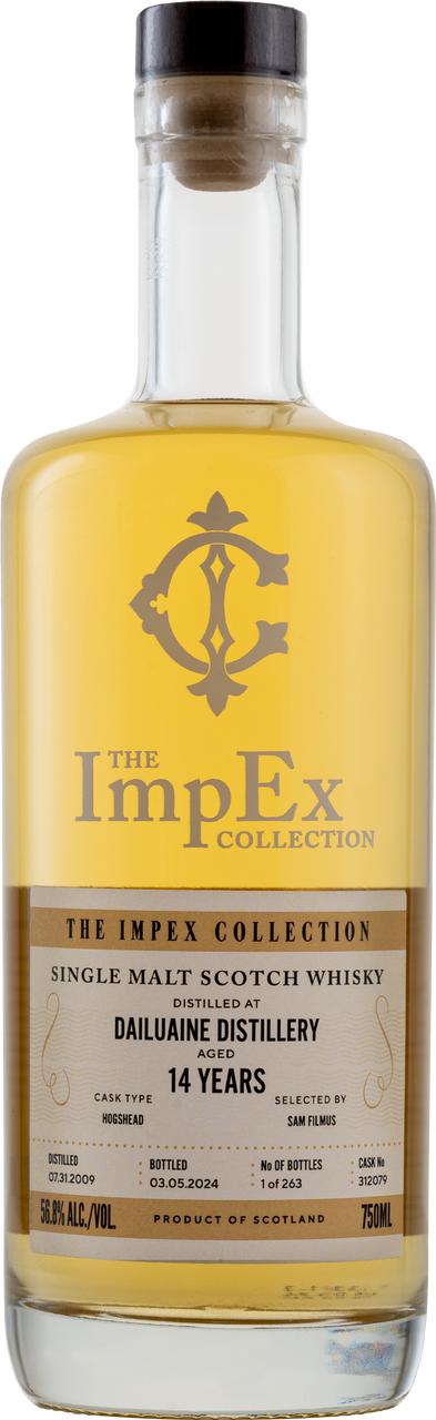 2009 The Impex Collection 14 Year Old Dailuaine Cask No. 312079 Single Malt Scotch Whisky 750ml