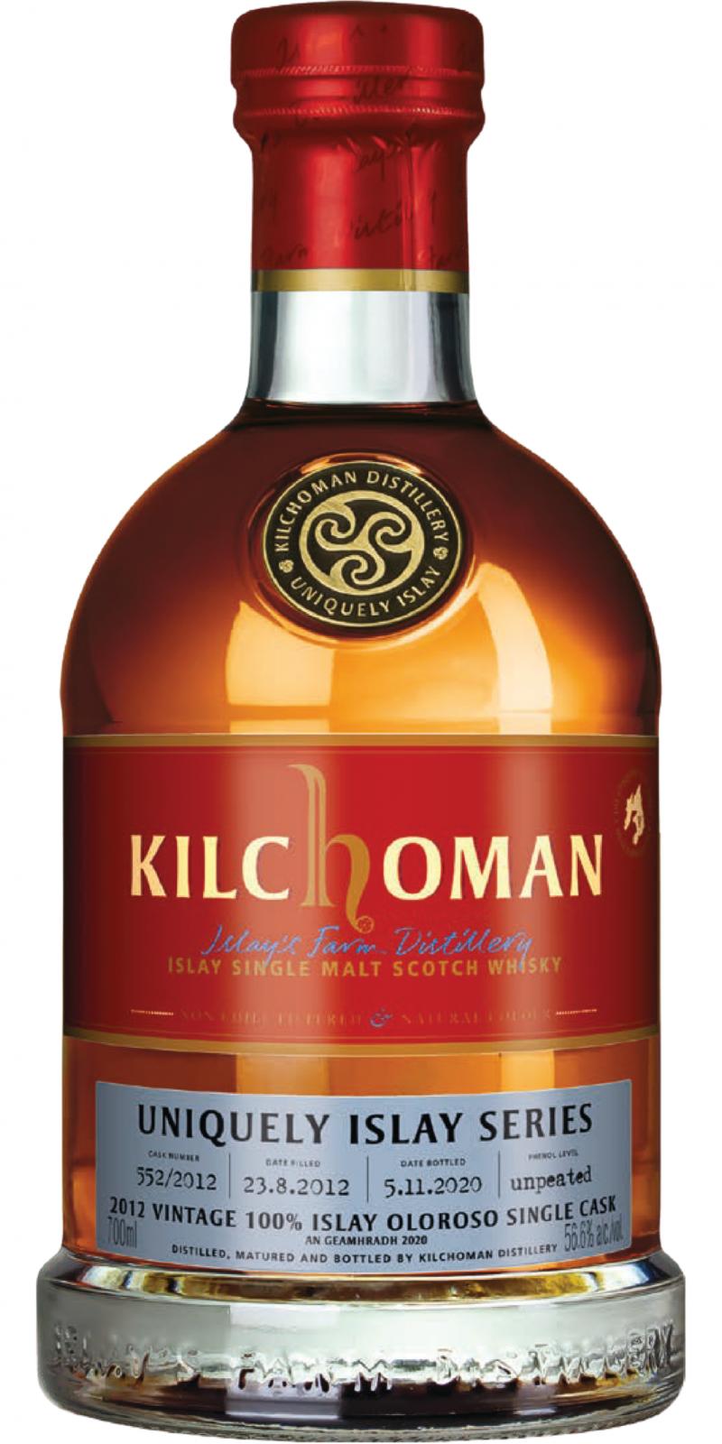 2012 Kilchoman 100 Percent Islay Oloroso Sherry Cask No. 557/2012 Single Malt Scotch Whisky 750ml