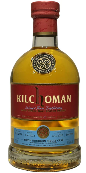 2018 Kilchoman Fresh Bourbon Single Cask 292/2018 Cask Chasers Single Malt Scotch Whisky 750ml