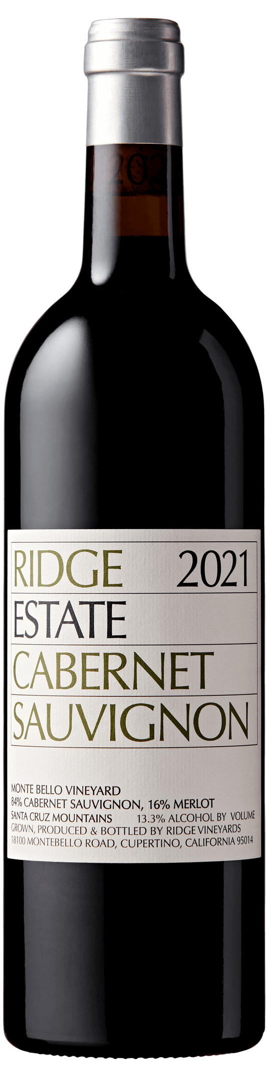 2021 Ridge Vineyards Monte Bello Vineyard Estate Cabernet Sauvignon 750ml