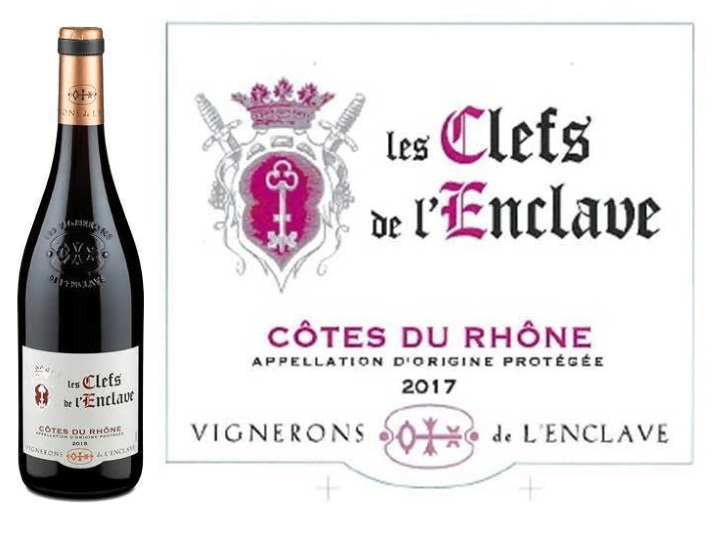 2021 Vignerons de l'Enclave Les Clefs de l'Enclave Côtes du Rhône Rosé 750ml