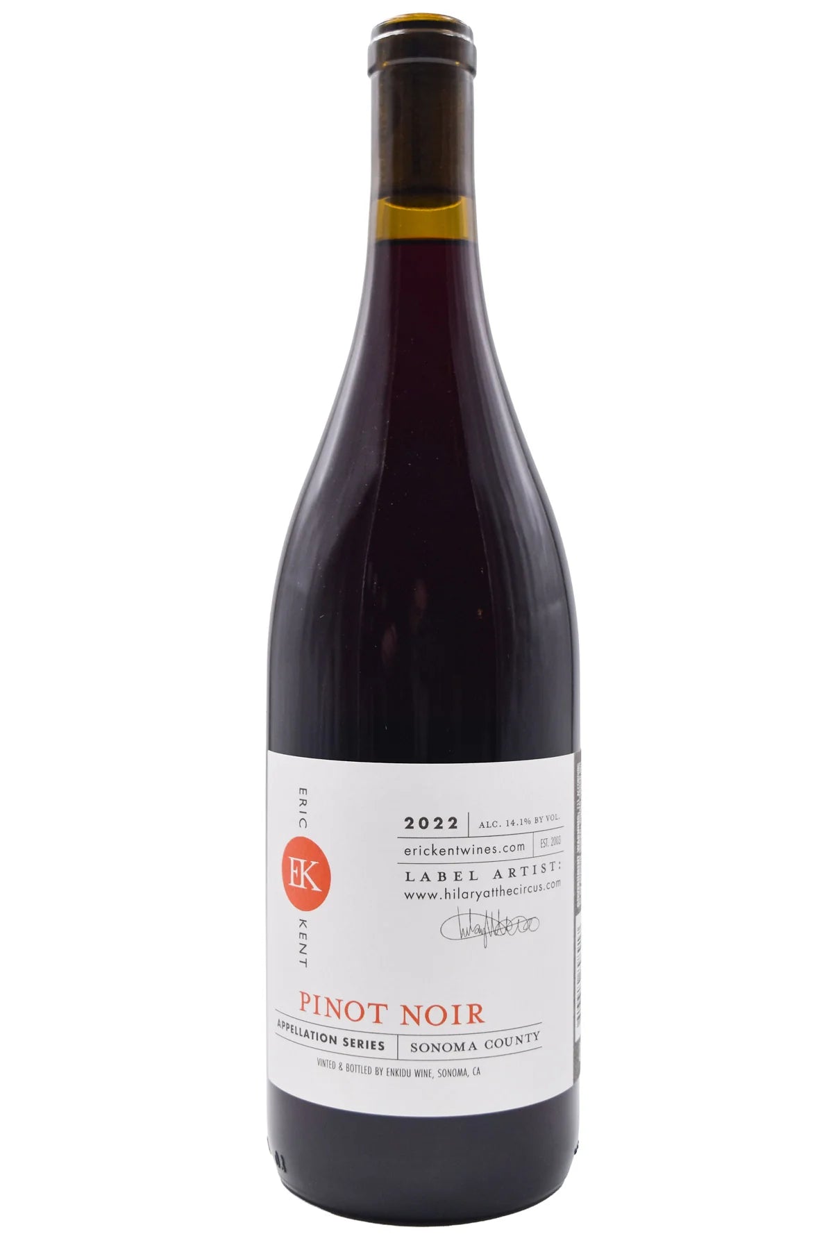 2022 Eric Kent Appellation Series Sonoma Coast Pinot Noir 750ml