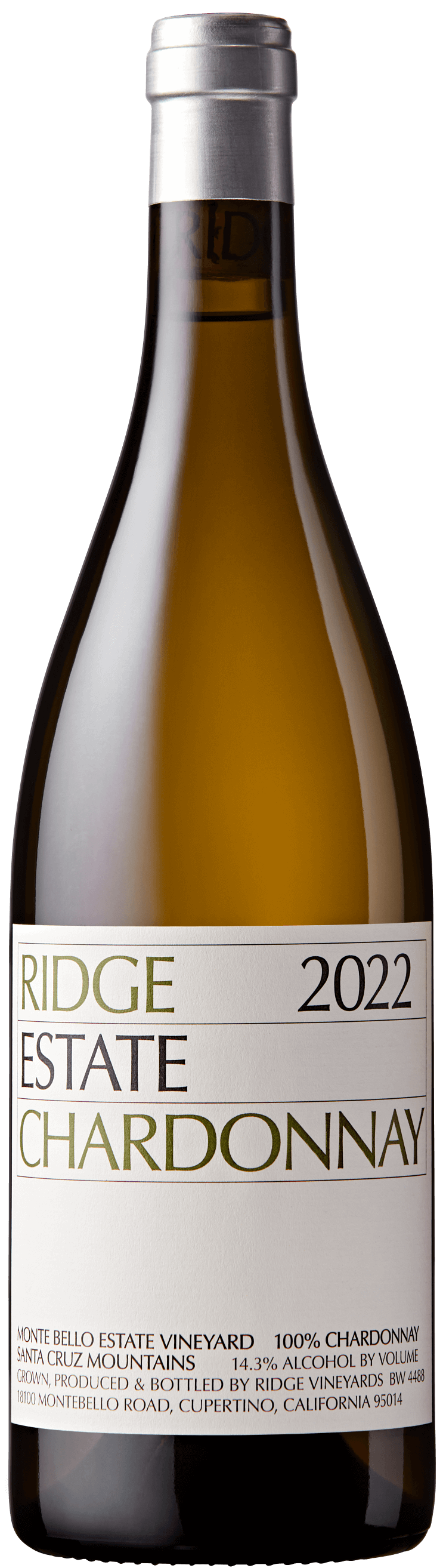 2022 Ridge Vineyards Monte Bello Vineyard Estate Chardonnay 750ml