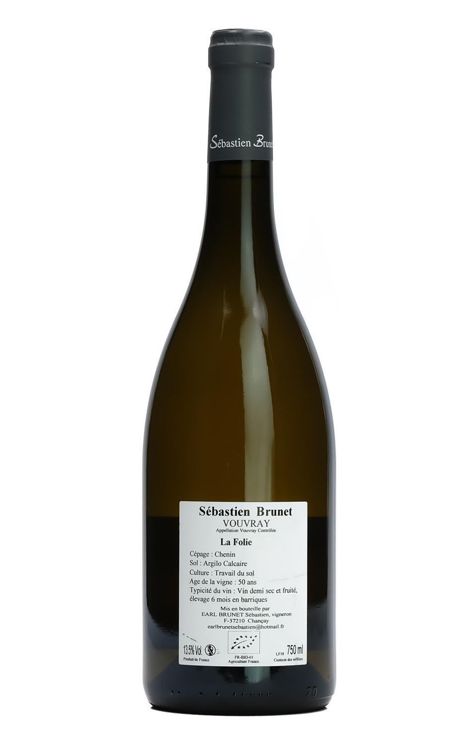 2023 Domaine Sebastien Brunet Vouvray La Folie Demi-Sec 750ml