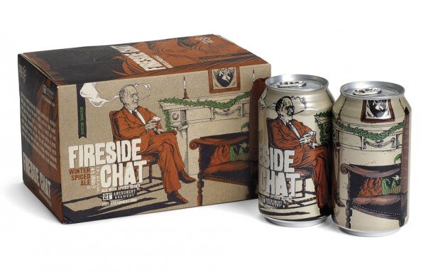 21st Amendment Brewery Fireside Chat Winter Spiced Ale Beer 12-Oz Can 6-Pack