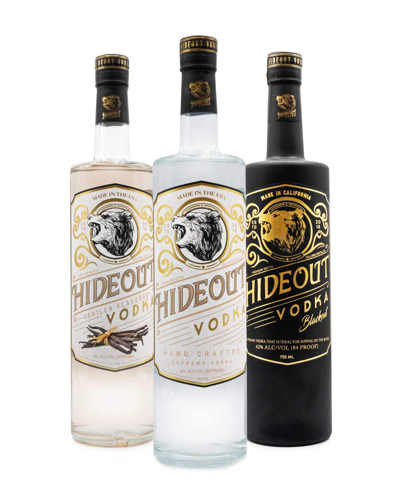 Hideout Vodka Set 3-Pack Bundle