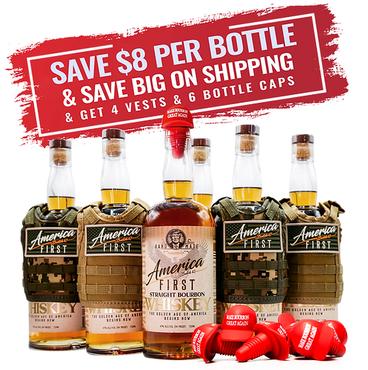 America First Bourbon Whiskey 6-Pack 750ml
