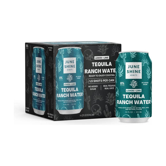 Juneshine Lemon Lime Tequila Ranch Water Cocktail Can 4-Pack