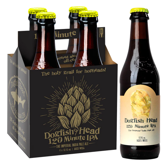Dogfish Head 120 Minute India Pale Ale Beer 12-Oz Bottle 4-Pack