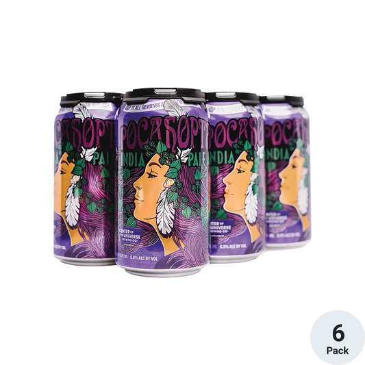 Center of the Universe Brewing Pocahoptas India Pale Ale Beer 12-Oz Can 6-Pack