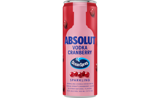 Absolut Ocean Spray Cranberry Vodka Cocktail 355ml Can 6-Pack