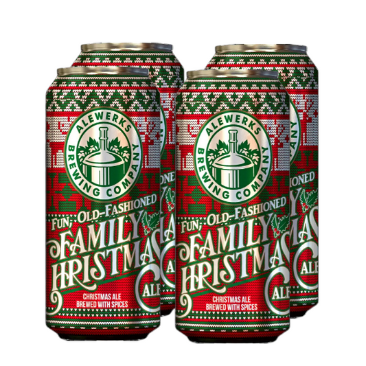 Alewerks Fun Old Fashioned Family Christmas Ale Beer 16-Oz Can 4-Pack