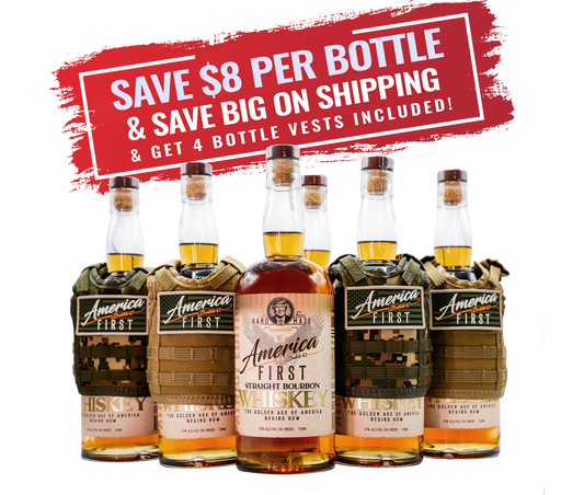America First Bourbon Whiskey 6-Pack 750ml