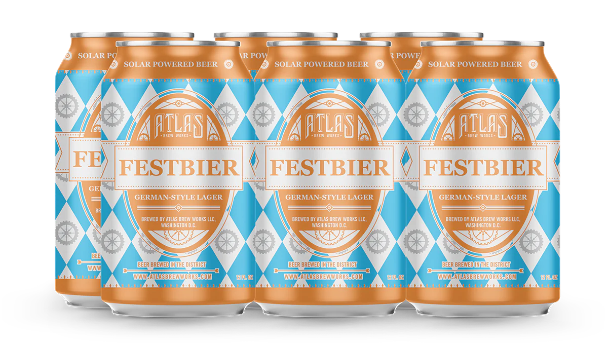 Atlas Brew Works Festbier Lager Beer 12-Oz Can 6-Pack