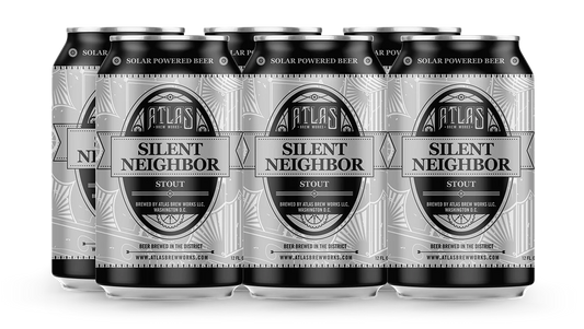Atlas Brew Works Silent Neighbor Pumpernickel Stout Beer 12-Oz Can 6-Pack
