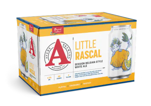 Avery Brewing Little Rascal Session Belgian Style White Ale Beer 12Oz Can 6-Pack