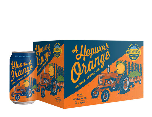 Blue Mountain Brewery A Hopwork Orange Infused IPA Beer 12-Oz Can 6-Pack