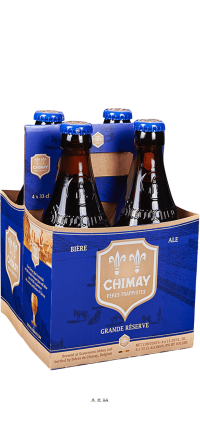 Chimay Bieres Trappistes Grande Reserve Blue Label Beer 11.2-Oz Bottle 4-Pack