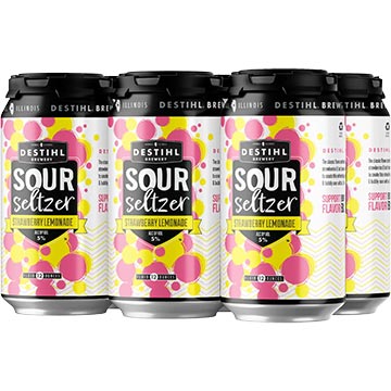 Destihl Strawberry Lemonade Sour Seltzer Beer 12-Oz Can 6-Pack