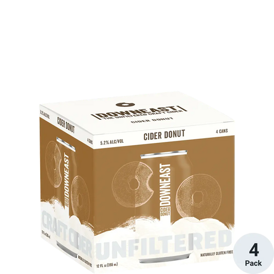 Downeast Unfiltered Donut Cider Can 4-Pack
