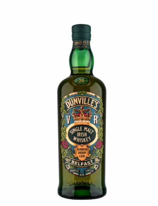Dunville's Irish Whiskey 20 Year Old VR Belfast Oloroso Sherry Cask Single Malt Irish Whiskey 700ml