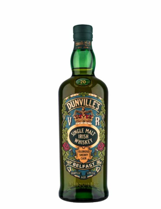 Dunville's Irish Whiskey 20 Year Old VR Belfast Oloroso Sherry Cask Single Malt Irish Whiskey 700ml