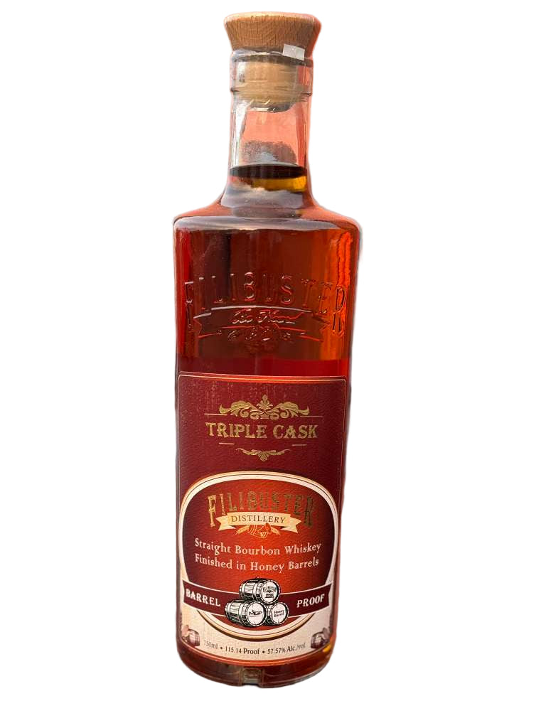 Filibuster Triple Cask Finished Honey Barrels Straight Bourbon Whiskey 750ml