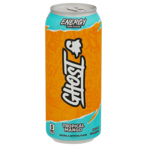 Ghost Energy Drink  Zero Sugar Tropical Mango Can 16-Oz