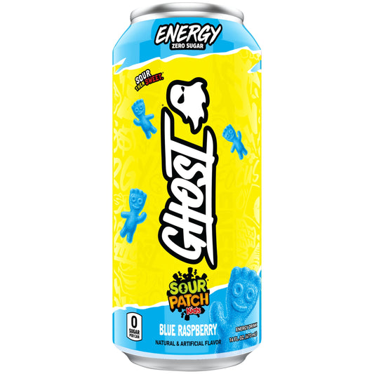 Ghost Energy Sour Patch Blue Raspberry Energy Drink Can 16-Oz