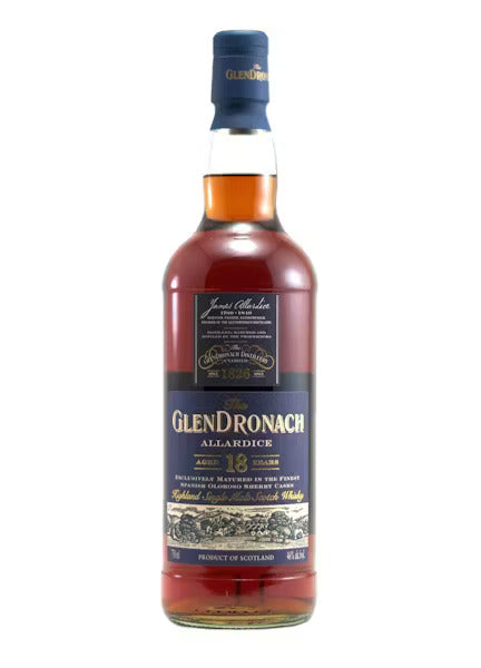 Glendronach Allardice 18 Year Old Single Malt Scotch Whisky 750ml