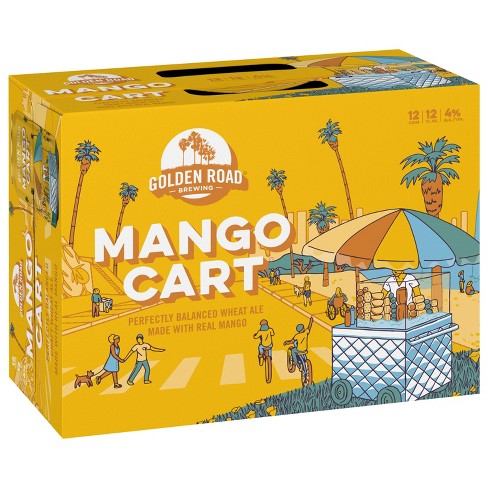Golden Road Brewing Tart Mango Cart Wheat Ale Beer 12-Oz 12-Pack