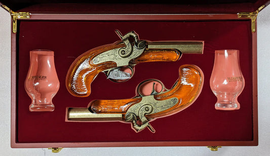 H. Deringer Pistol Bourbon Whiskey With Glasses 200ml 2-Gift Pack