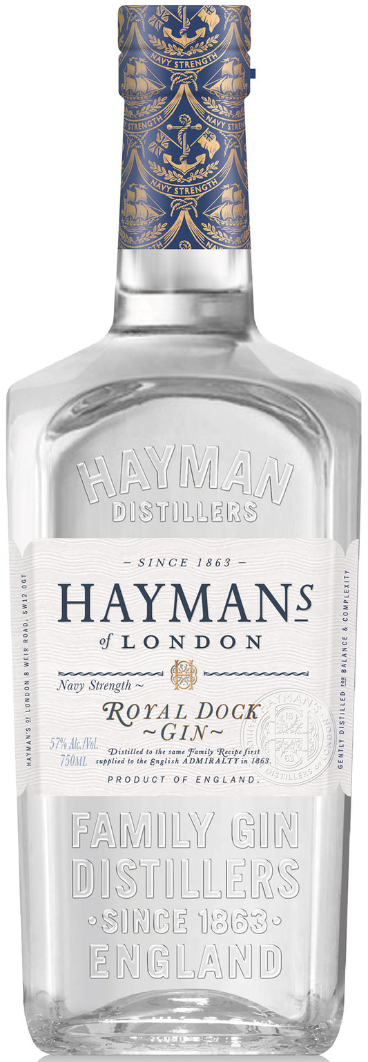 Hayman's Royal Dock of Deptford Navy Strength Gin 750ml