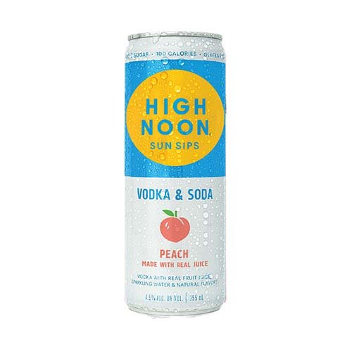 High Noon Peach Vodka & Soda 355ml Can 4-Pack