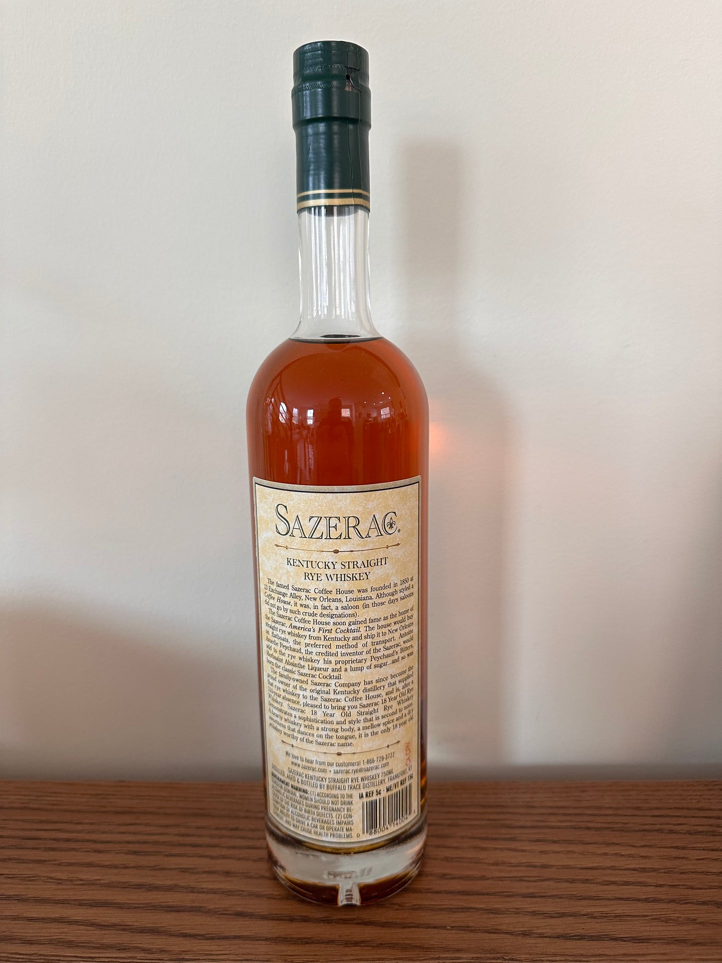 2025 Sazerac 18 Year Old Kentucky Straight Rye Whiskey 750ml