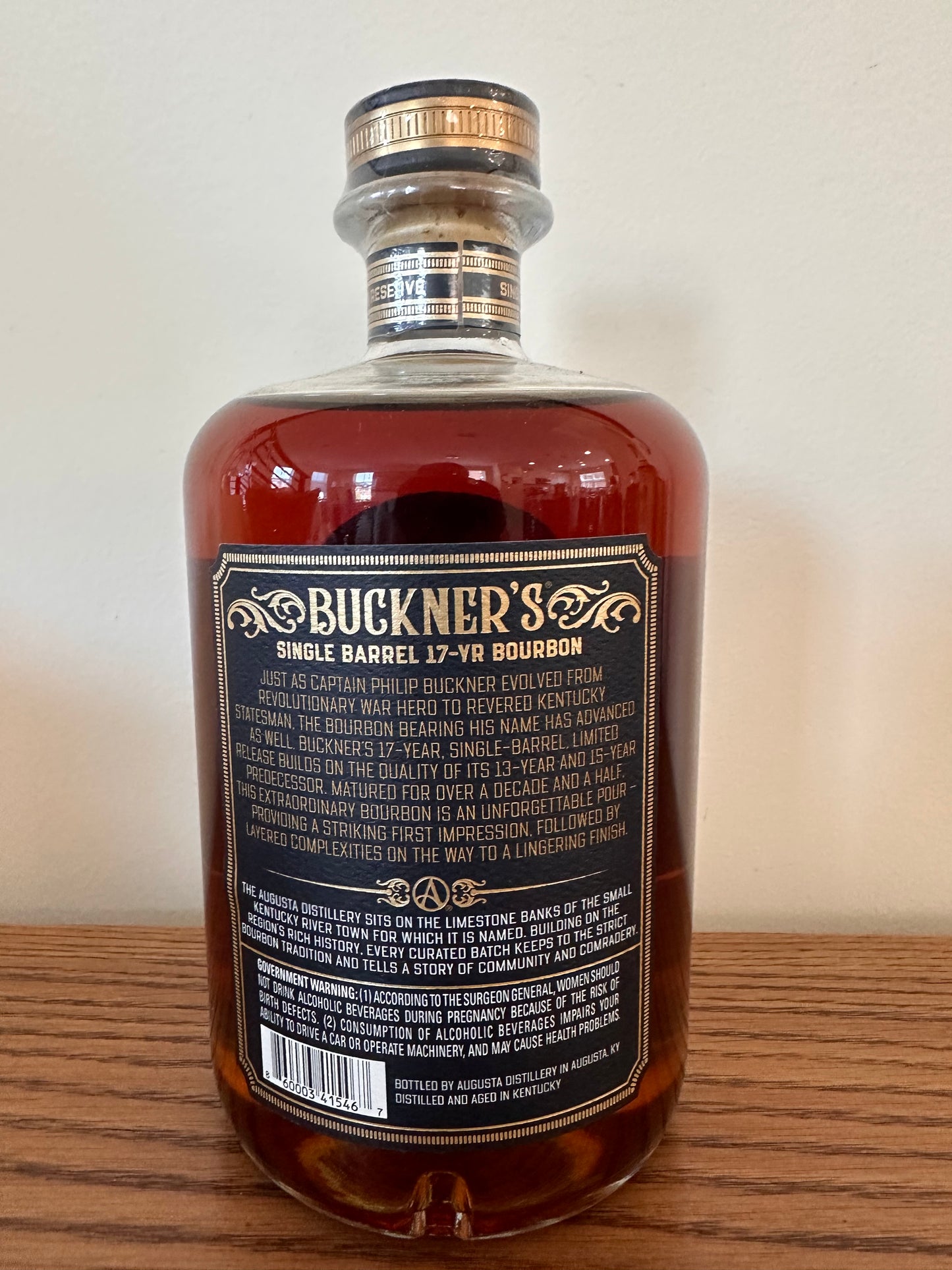 2024 Augusta Buckner's Single Barrel 17 Year Old Straight Bourbon Whiskey 750ml