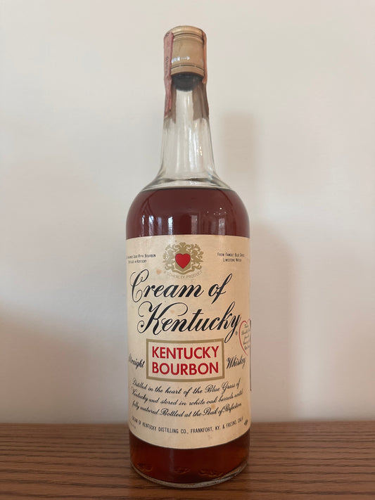 1968 Cream Of Kentucky Straight Bourbon Whiskey 4/5 Quart