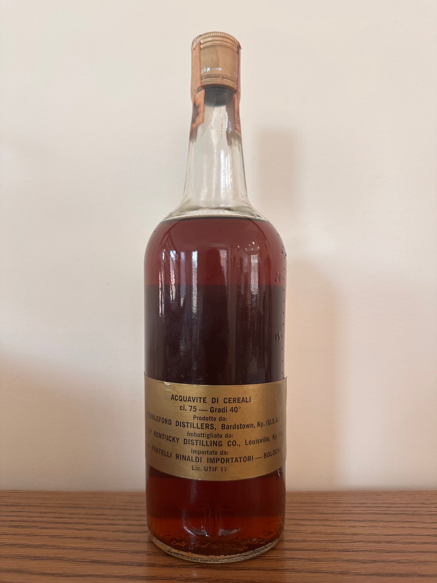 1968 Cream Of Kentucky Straight Bourbon Whiskey 4/5 Quart