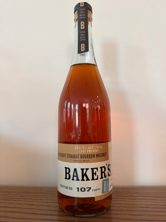 Baker's 7 Year Old 107 Proof Batch B-85-001 Small Batch Kentucky Straight Bourbon Whiskey 750ml