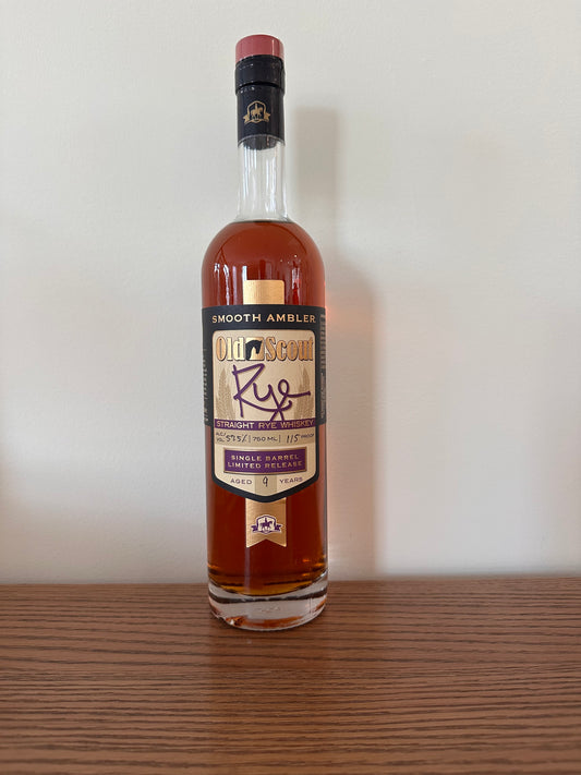 Smooth Ambler Gift Shop Release - 9 year Old Scout Single Barrel Rye Whiskey 750ml 57.5% ABV