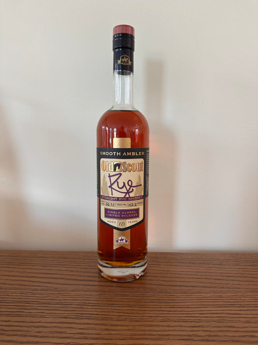 Smooth Ambler Gift Shop Release - 10 year Old Scout Single Barrel Rye Whiskey 750ml 56.1% ABV